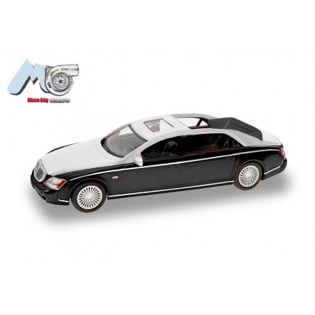 Maybach 62S '02 (zwart/zilver) 1:87, Herpa, MicroCity87