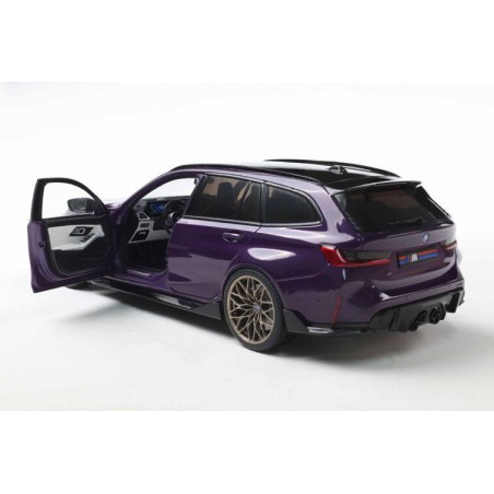 BMW M3 Touring (G81) + performance parts '24, paars metallic, 1:18, Solido
