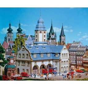 Raadhuis met brandweerkazerne, H0 1:87, Faller