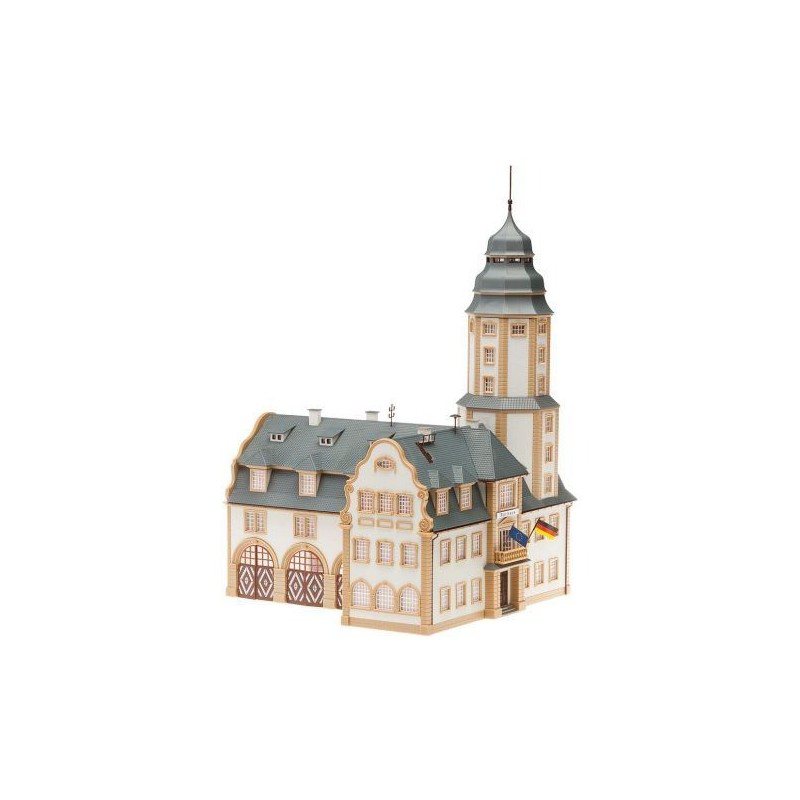 Raadhuis met brandweerkazerne, H0 1:87, Faller