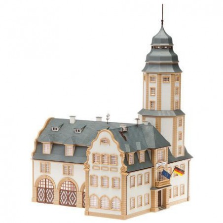 Raadhuis met brandweerkazerne, H0 1:87, Faller