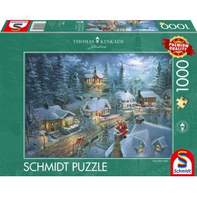 Santa's silent night, Thomas Kinkade, 1000 stukjes Schmidt