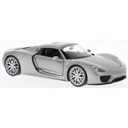 Porsche 918 Spyder Hard Top (Zilver) 1:24, Welly