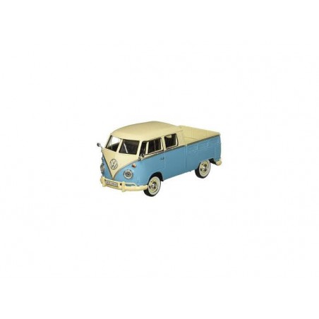 VW T1 Double Cab Pick Up 1950 (Licht Blauw/Wit), 1:24, MotorMax