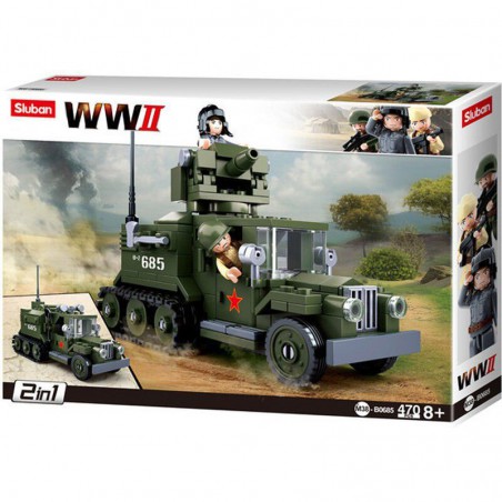 Sluban WW2 Geallieerde Half Track 2 in 1