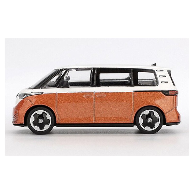 VW ID. Buzz Caravelle '24, wit/oranje 1:64, Mini GT