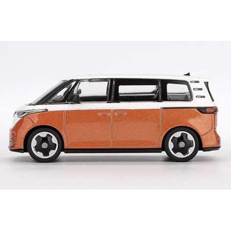 VW ID. Buzz Caravelle '24, wit/oranje 1:64, Mini GT
