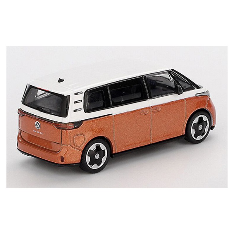 VW ID. Buzz Caravelle '24, wit/oranje 1:64, Mini GT
