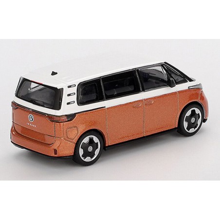 VW ID. Buzz Caravelle '24, wit/oranje 1:64, Mini GT