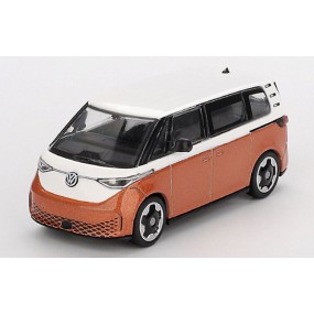VW ID. Buzz Caravelle '24, wit/oranje 1:64, Mini GT