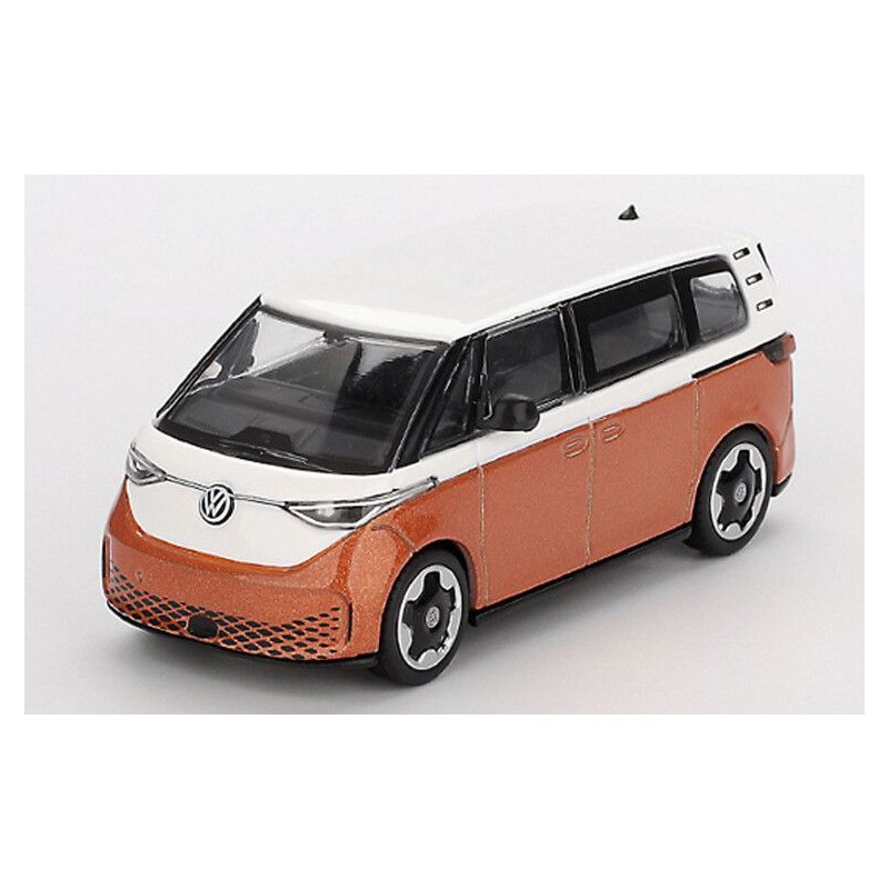 VW ID. Buzz Caravelle '24, wit/oranje 1:64, Mini GT