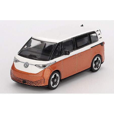 VW ID. Buzz Caravelle '24, wit/oranje 1:64, Mini GT
