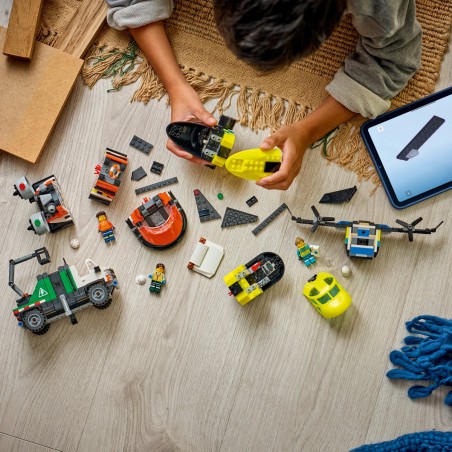 LEGO City - 60505 Vliegtuig, servicewagen en hovercraft