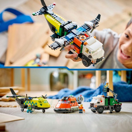 LEGO City - 60505 Vliegtuig, servicewagen en hovercraft
