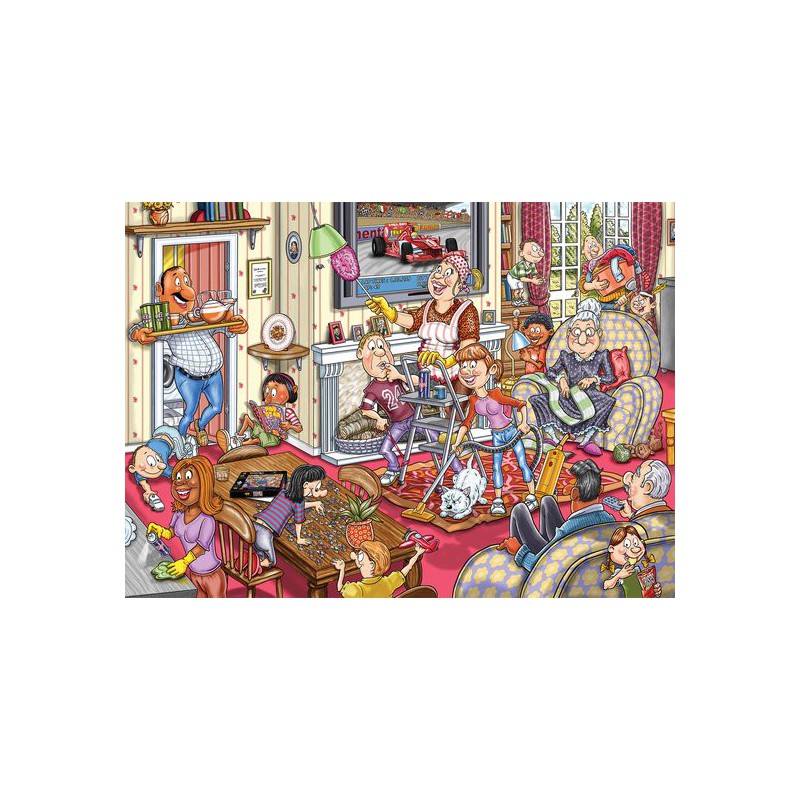 Wasgij Retro mystery 10, Voorjaars schoonmaak! 1000 stukjes Jumbo 1000 stukjes Jumbo