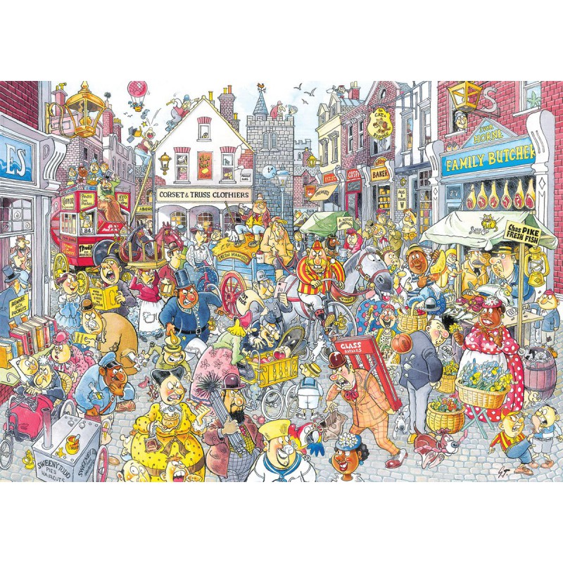 Wasgij Retro Destiny 10, Chaos in de winkelstraat, 1000 stukjes Jumbo