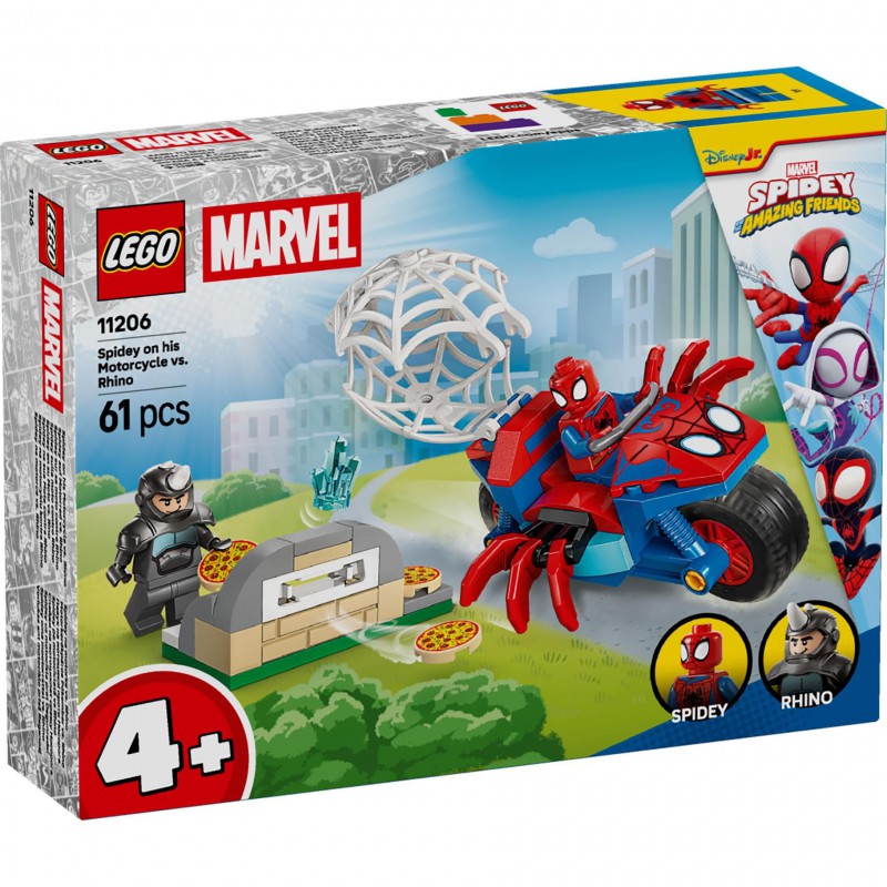 LEGO MARVEL - 11206 Spidey op zijn motor vs Rhino