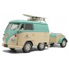 VW T1 Kool Kombi + aanhanger '24, mintgroen/wit - 1:18 - Solido