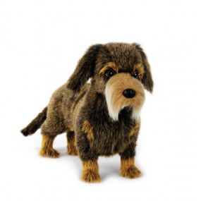 Bruine Draadharige / ruwharige teckel hond, 34 cm - Hansa Creation