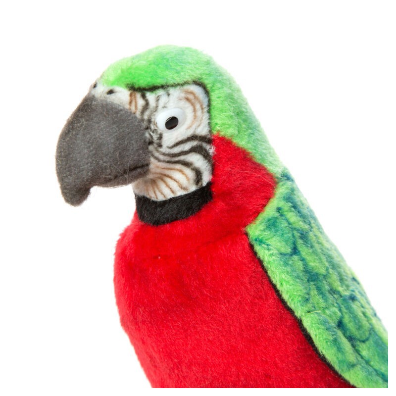 Groen/rode Papegaai, 37 cm - Hansa Creation