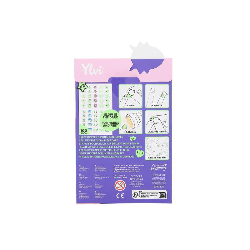 Ylvi, nagelstickers Glow in the Dark 13072