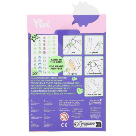 Ylvi, nagelstickers Glow in the Dark 13072