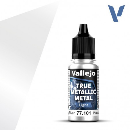 Vallejo, Sterling Silver (Light) - 18ml - True Metallic Metal