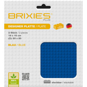 Brixies - Grondplaat Blauw 2st. 20x20