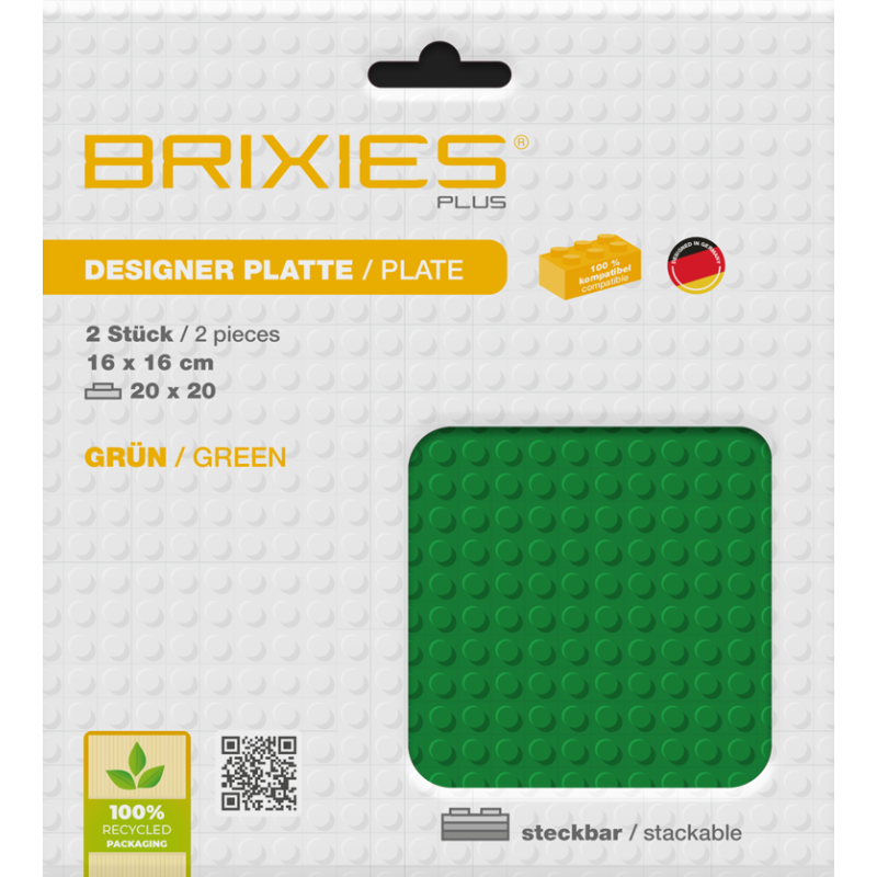 Brixies - Grondplaat Groen 2st. 20x20