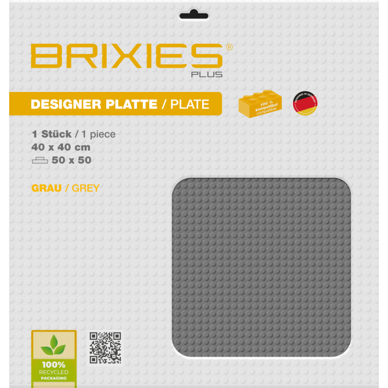 Brixies - Grondplaat Grijs 50x50