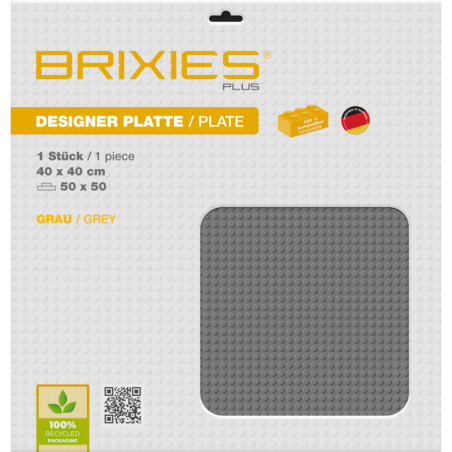 Brixies - Grondplaat Grijs 50x50