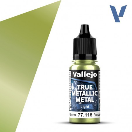 Vallejo, Amber Green (Light) - 18ml - True Metallic Metal