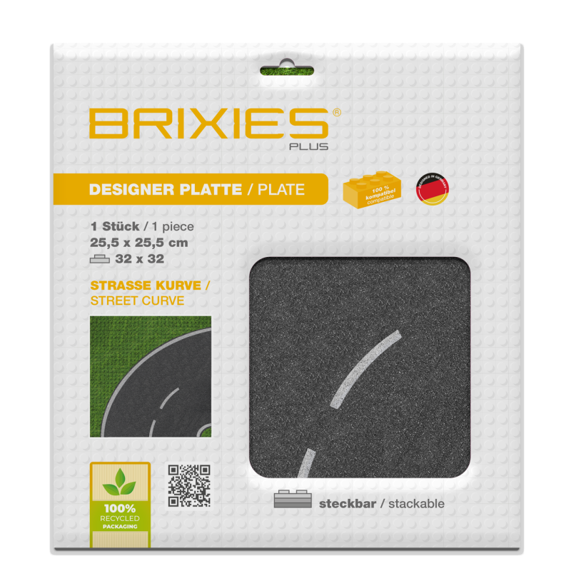 Brixies - Grondplaat Straat Bocht 32x32