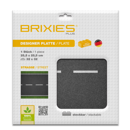 Brixies - Grondplaat Straat Recht 32x32