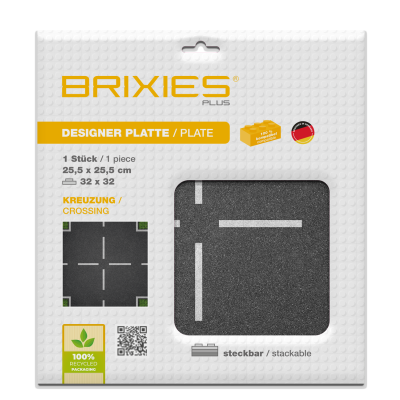 Brixies - Grondplaat Straat Kruizing 32x32