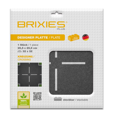 Brixies - Grondplaat Straat Kruizing 32x32