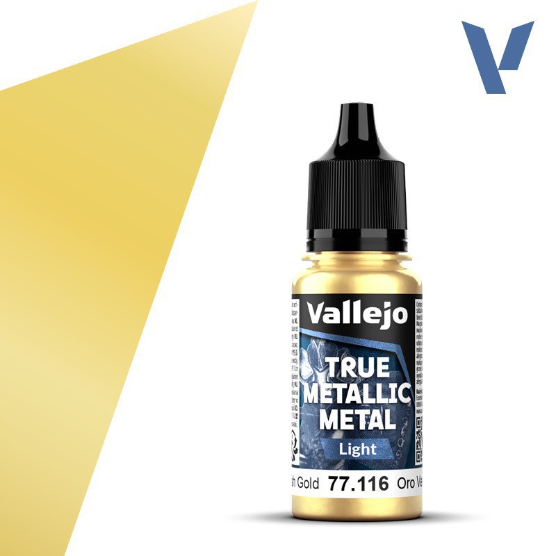 Vallejo, Greenish Gold (Light) - 18ml - True Metallic Metal