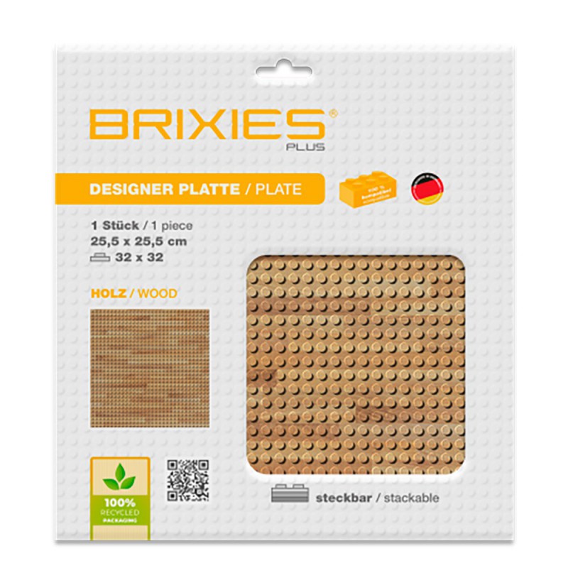 Brixies - Grondplaat Hout 32x32