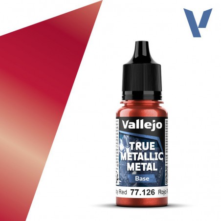 Vallejo, Ruby Red (Base) - 18ml - True Metallic Metal