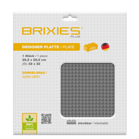 Brixies - Grondplaat Donker Grijs 32x32