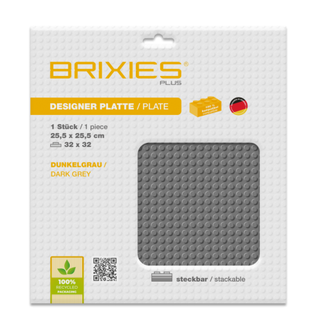 Brixies - Grondplaat Donker Grijs 32x32