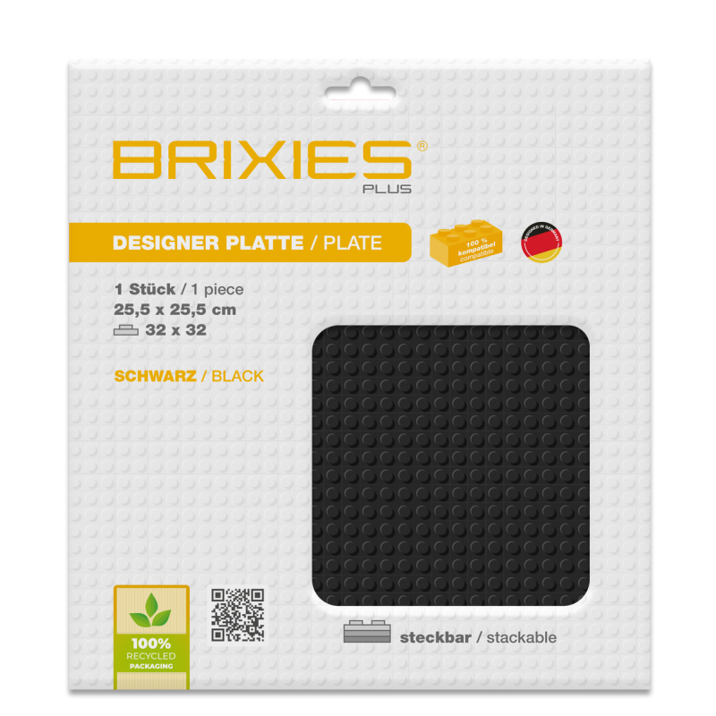 Brixies - Grondplaat Zwart 32x32
