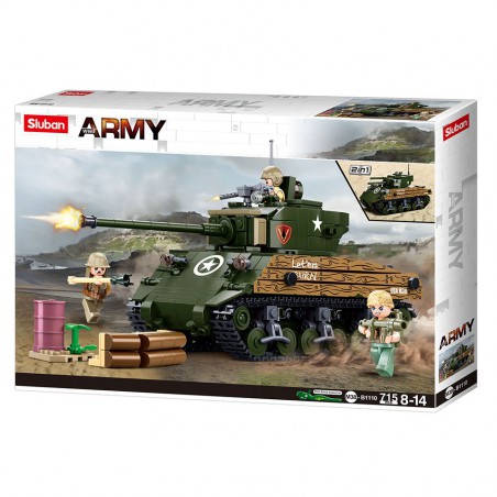 Sluban ModelBricks Army M4A3 (76W) Middelgrote Tank