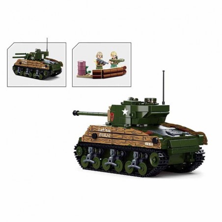 Sluban ModelBricks Army M4A3 (76W) Middelgrote Tank