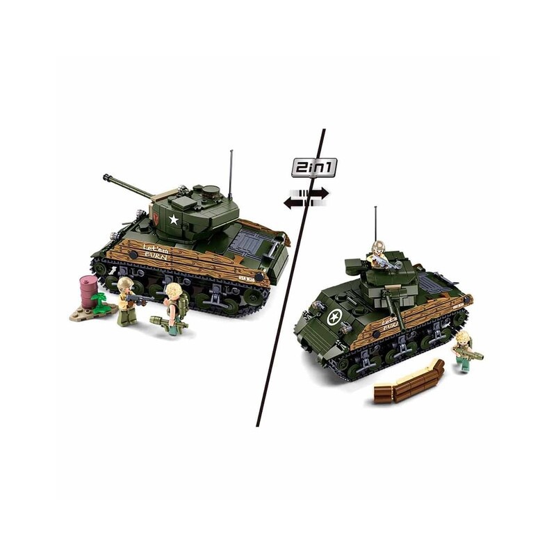 Sluban ModelBricks Army M4A3 (76W) Middelgrote Tank