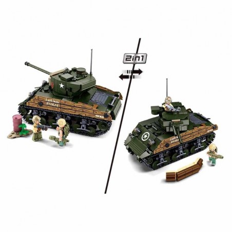 Sluban ModelBricks Army M4A3 (76W) Middelgrote Tank