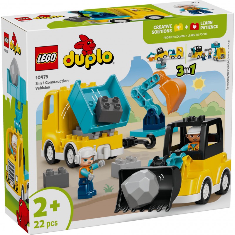 LEGO DUPLO - 10475 3-in-1 Bouwvoertuigen