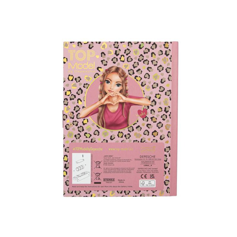 TOPModel dagboek met code en geluid LEOHEART 13941