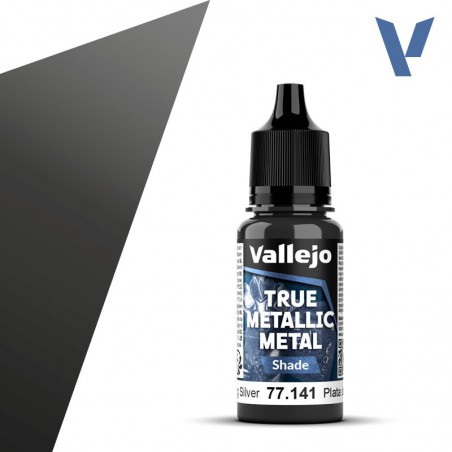 Vallejo, Sterling Silver (Shade) - 18ml - True Metallic Metal