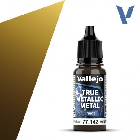 Vallejo, Radiant Yellow  (Shade) - 18ml - True Metallic Metal
